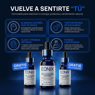 ACTIVADOR DE TESTOSTERONA | LÍQUIDO SUBLINGUAL 10 EN 1
